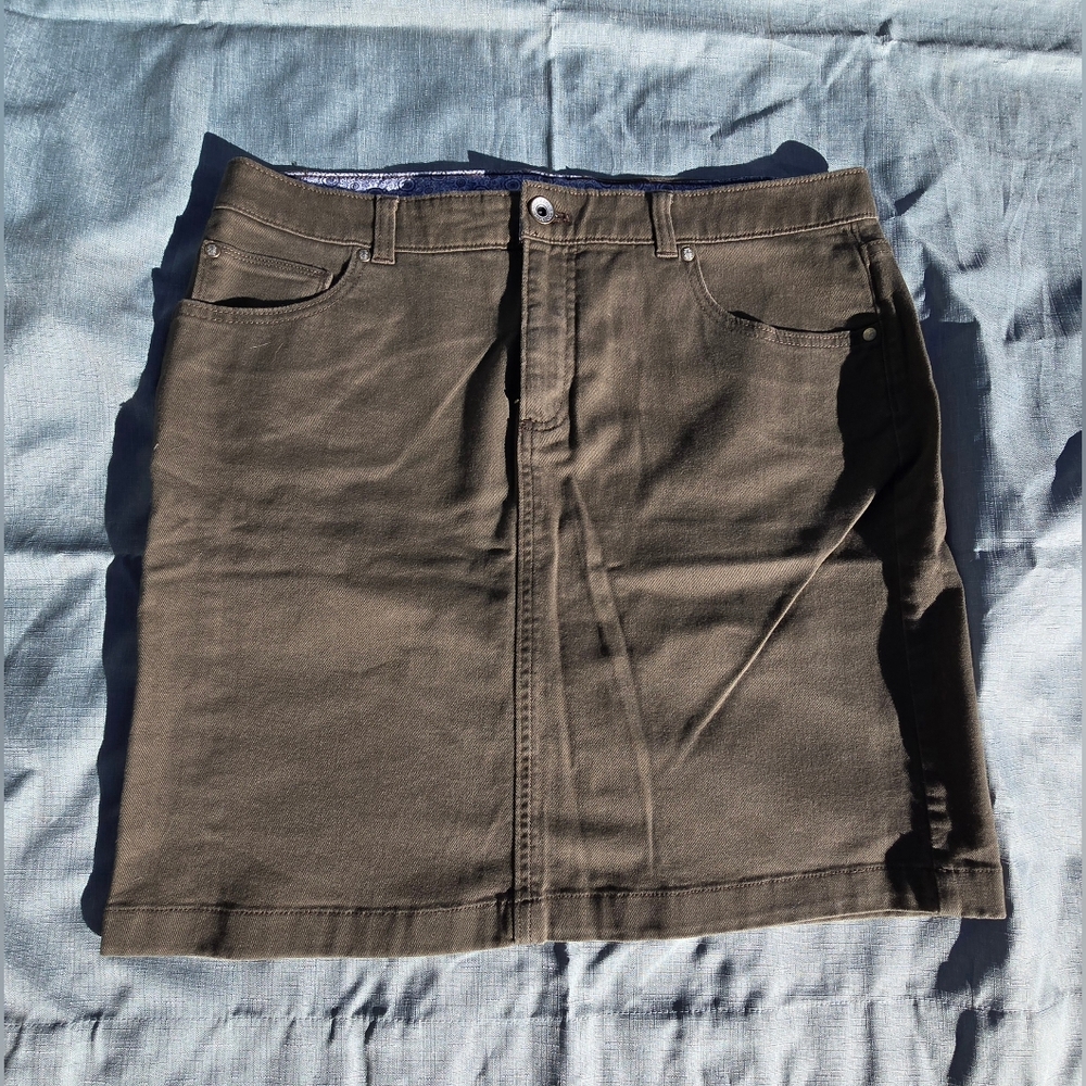 Izod Olive Green Mini Skirt